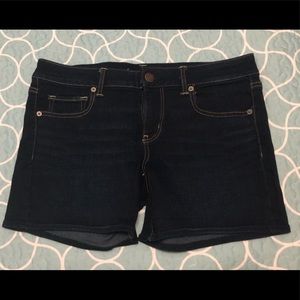 American Eagle dark indigo wash midi shorts